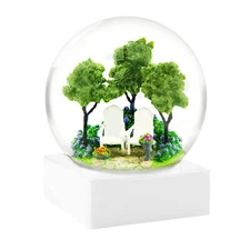 Summer Afternoon Snow Globe by CoolSnowGlobes - Floral Garden Home Décor Gift