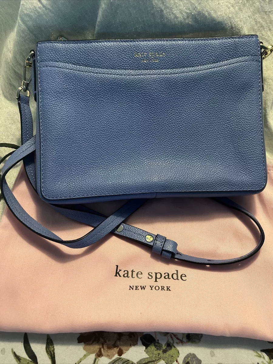 Kate spade small blue purse sales