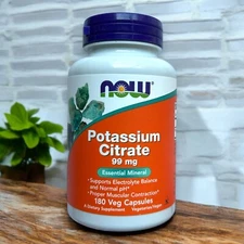 NOW Foods Potassium Citrate by NOW Foods  99 mg 180 Caps