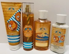 4 Pc Bath & Body Works SPARKLING ORANGE SPRITZ Set Mist, Cream, Gel, Lotion