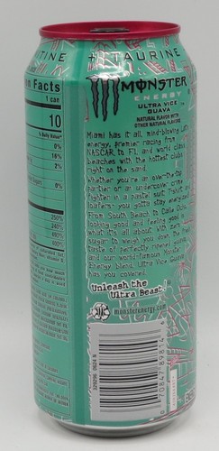 MONSTER Zero Sugar ULTRA VICE GUAVA 16fl oz / 473ml can USA - Picture 4 of 6