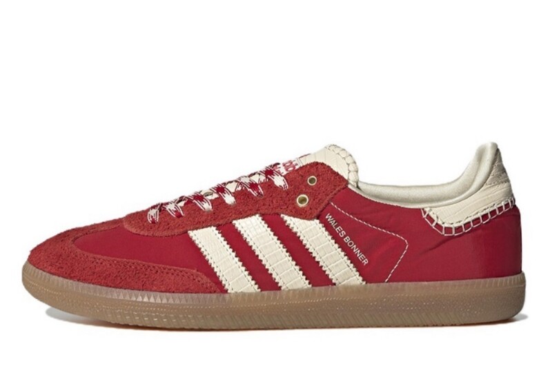 ◆コラボ◆WALES BONNER X ADIDAS SAMBA◆正規品◆男女共用◆ Adidas Samba x Wales Bonner Red Women and Men Sneakers shoes