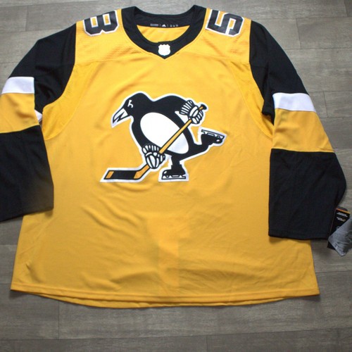 Kris Letang Pittsburgh Penguins #58 Gold Adidas Hockey Jersey size 60 NHL, NHLPA - Picture 3 of 6