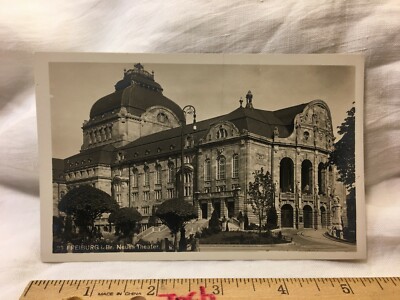 Postcard Germany Freiburg Br Neues Theater Exterior 23 Vintage c1910