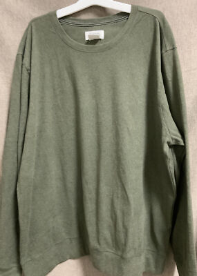  BOSTON TRADER'S MENS CREW NECK LONG SLEEVE SHIRT XXL, GREEN  