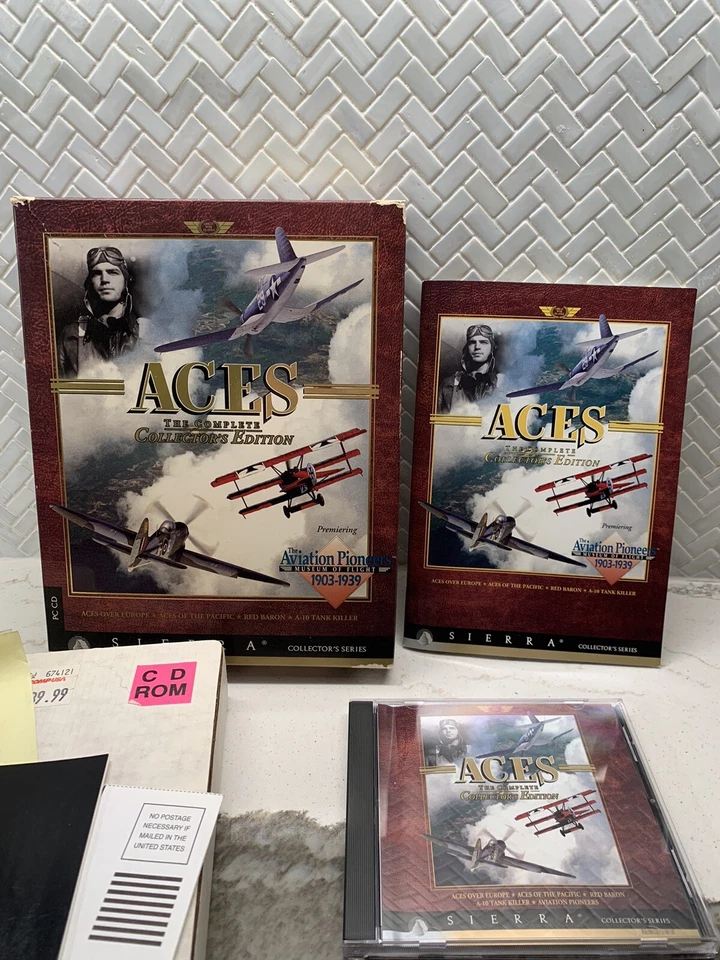 Sierra / Dynamix ACES The Complete Collector's Edition Big Box PC CD 1995 ROM - Image 2 of 4