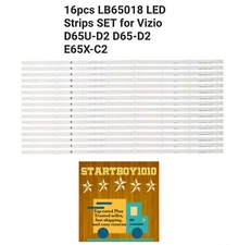 16pcs LB65018 LED Strips FULL SET for Vizio D65U-D2 D65-D2 E65X-C2