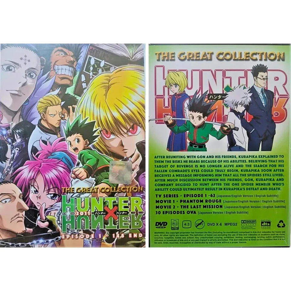 DVD The Great Collection HUNTER X HUNTER Season 1-2 + 2 Movies + 30 OVA English Foto 4 de 4
