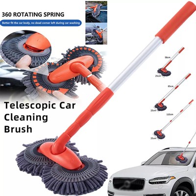 US Telescopic Car Cleaning Brush Car Wash Brush Mop Long 
