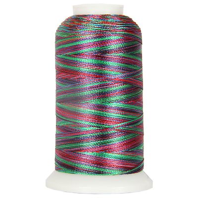 VARIEGATED POLYESTER EMBROIDERY THREAD 1000M SPOOLS 25 COLORS 40 WT - THREADART