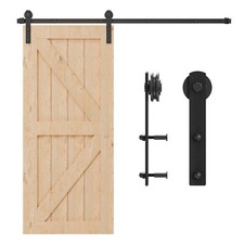 6FT/6.6FT Modern Sliding Barn Door Hardware Track Kit for Single Door,Smoothly