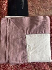 Ralph lauren euro sham white/mauve cotton