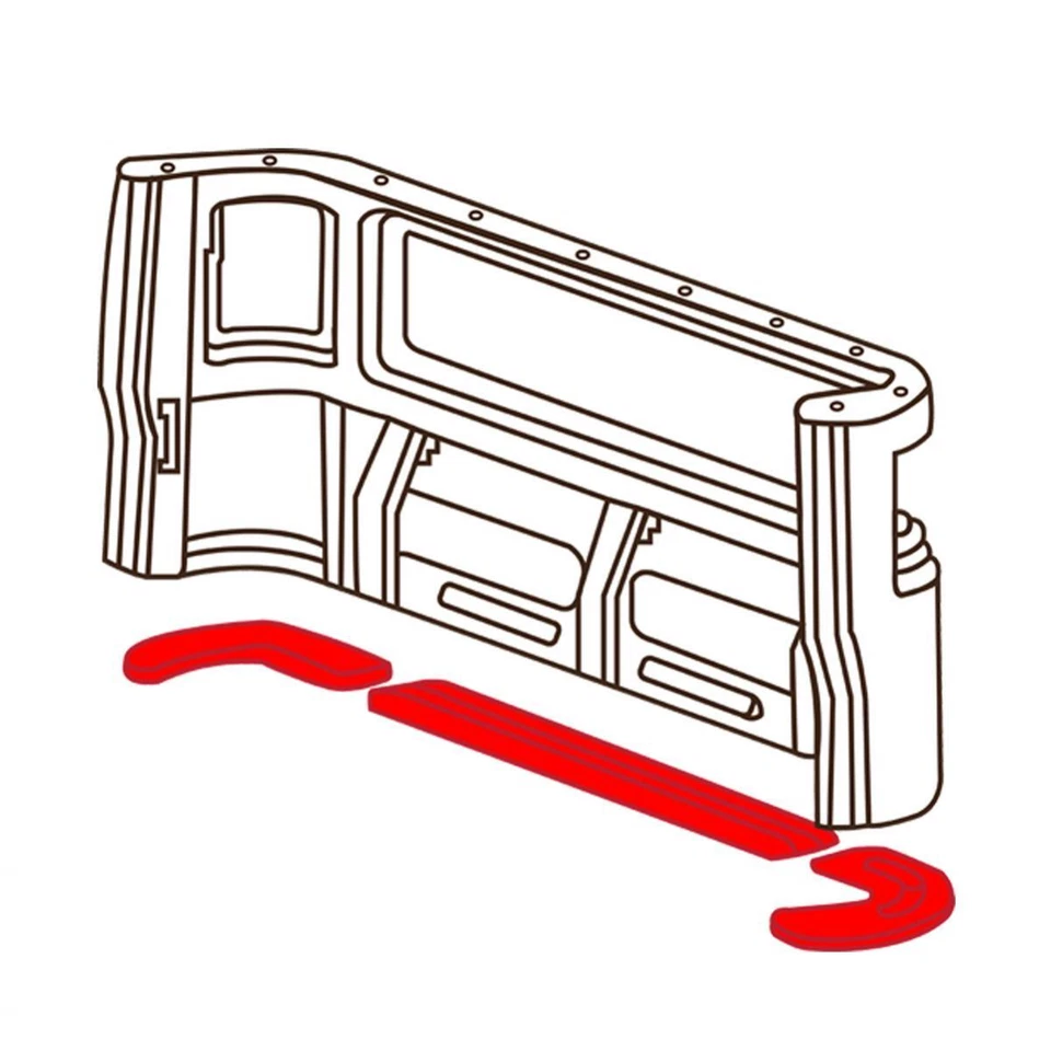 Sello de cabina espaciadora resistente al clima de goma para camioneta Toyota Land Cruiser FJ45 1976-80 Foto 4 de 4