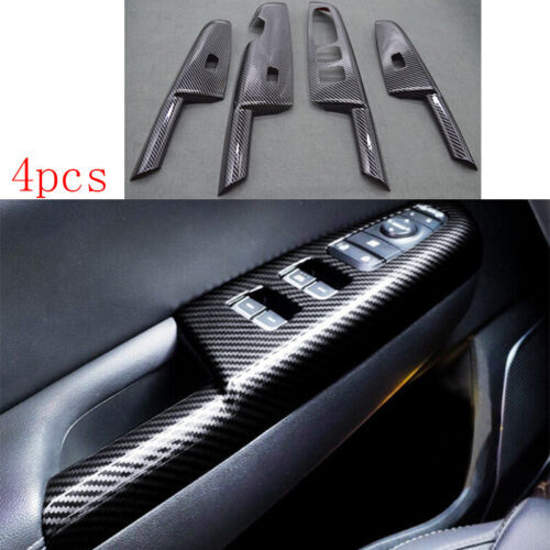 Carbon Fiber Window Switch Cover Panel 4PCS for Kia Sportage 2017-2020 Model