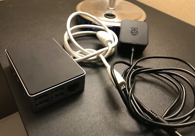 raspberry pi 4 8gb wireless internet with metal case and all cords needed