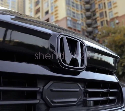 For Honda 2022-2025 Civic 11th 2PCS Glossy Black Front Griile Emblem Rear Badge - Image 4 of 4