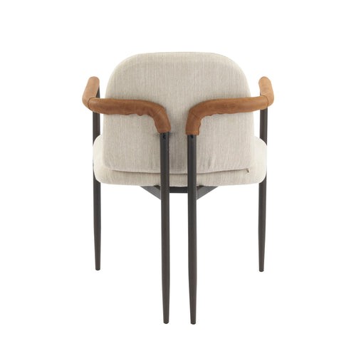 Modern Dining Chair Set With Durable Iron Frame And Comfortable Fabric Upholster