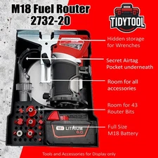 M18 Router Organizer for Milwaukee Compact Packout insert 2723-20