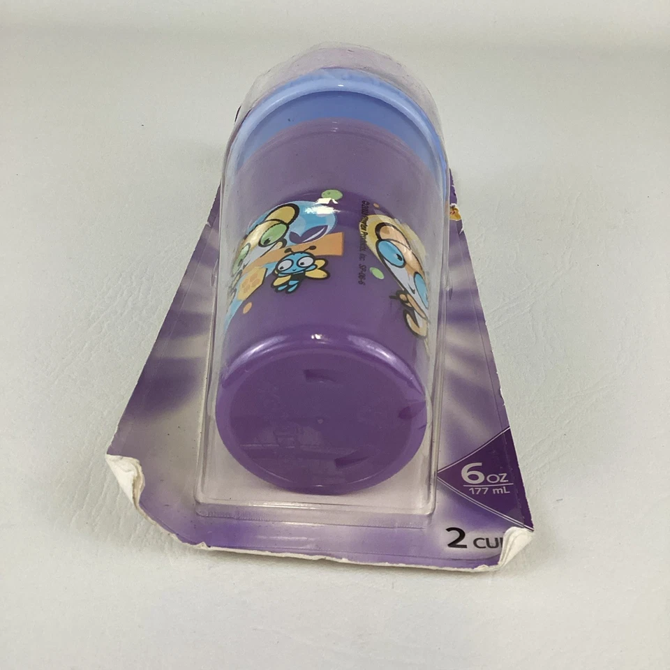 Juego de 2 tazas Playtex Sipster etapa 2 caño cónico fino vintage 2003 Sippy Foto 3 de 4