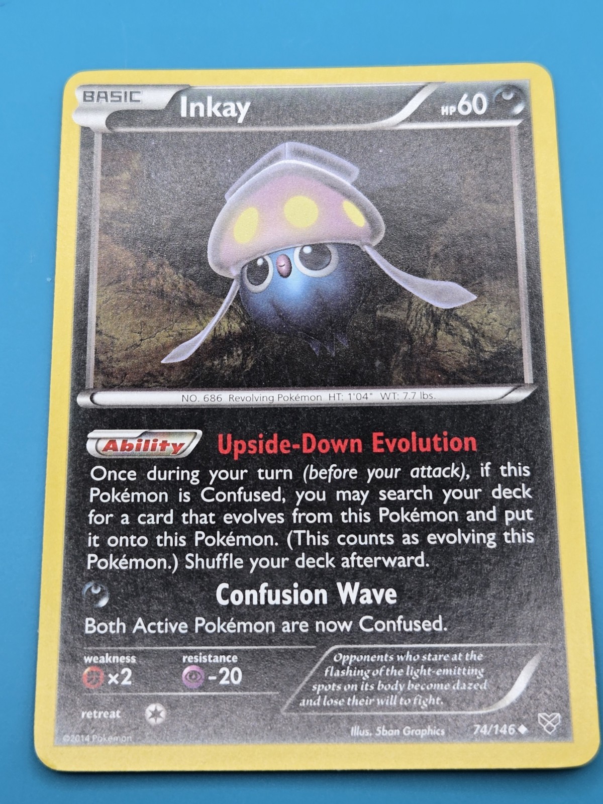 Inkay 74/146 XY REGULAR Pokemon  Card LP