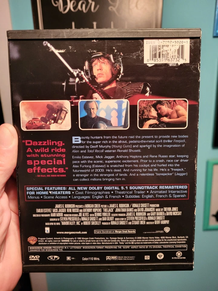 Freejack Dvd (1992) Widescreen Version - Image 2 of 4