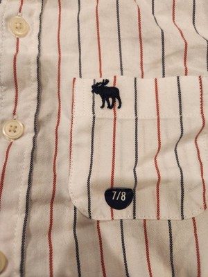 Abercrombie Kids Boys Size 7/8 Button-up Long Sleeve Shirt NWT