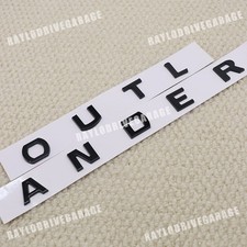 For Mitsubishi Outlander Front Center Hood Letter Badge Emblem Nameplate Decals