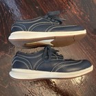 FLORSHEIM KIDS GREAT LAKES JR. WINGTIP OXFORD Size 11 1/2 M NAVY — photo 3