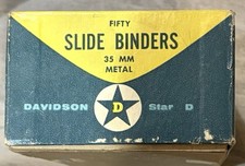 Davidson Star D Metal Glass Slide Binders/ Mounts, 2 x2 35mm Slides - Qty 50