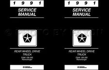 1991 Dodge Pickup Truck Repair Shop Manual D150 D250 D350 W150-W350 Ramcharger
