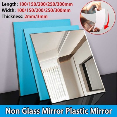 Non Glass Mirror Flexible Mirror Sheets Self-Adhesive Plastic Mirror Tiles DIY