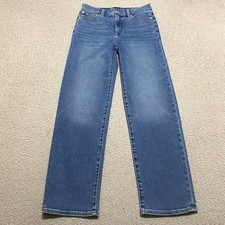 J. Crew Womens sz 26 Jeans Blue Denim Medium Wash Stovepipe Straight High Rise