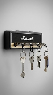 Marshall Amp Key Holder Wall Rack   Vintage Guitar Plug Keychain Hanger