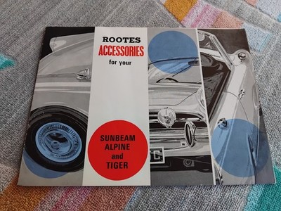Sunbeam Alpine und Tiger Zubehör Original Verkaufsprospekt sehr guter Zustand kostenloser Versand