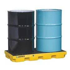 Justrite 28654 Spill Deck,  24 Gal Spill Capacity,  2 Drums,  2, 500 Lb Load