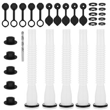 Gas Can Spout Replacement Kit, Gas Can Nozzle Replacement 5pc Kit-White 8mm ZM