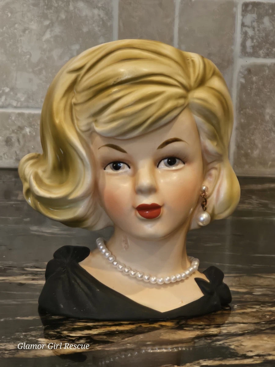 貴重Big！50s 西洋女性の花瓶　アメリカアンティークUSA雑貨ヴィンテージ vintage girl head vase products for sale | eBay