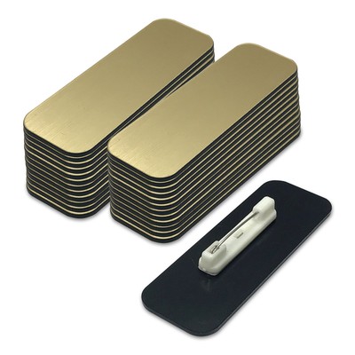 Name Tag/Badge Blanks - 25 Pack - 1'' X 3'', Round Corners, Pin