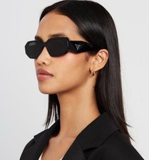 Prada PR17WS 1AB5S049 Women's Sunglasses 49 mm Black / Dark Grey Lens