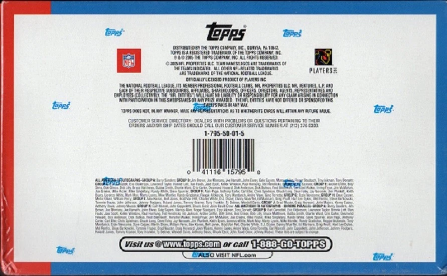 (1) 2005 Topps All American Retired Edition Football Factory Sealed Hobby Box - Image 2 of 2