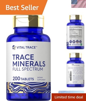 Trace Minerals | 200 Tablets | Full Spectrum Supplement