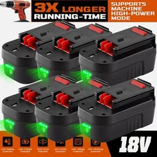 1~6 Pcs 18V for Black and Decker HPB18 18 Volt 8.0Ah Battery HPB18-OPE 244760-00