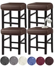 Stool Covers Rectangle, Stretch Waterproof PU Rectangle Bar Stool Covers Vani...