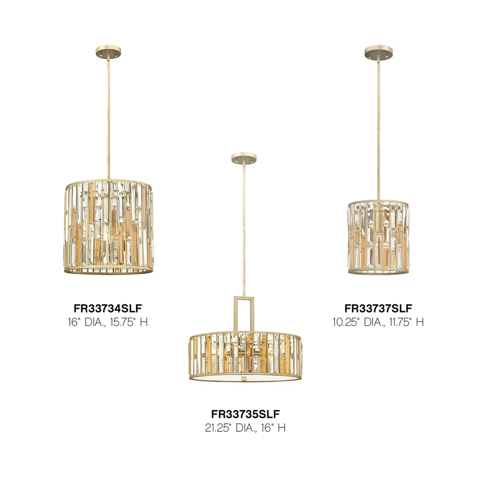 Полноразмерный кулон Fredrick Ramond FR33734 3 лампы - бронза - Изображение 4 из 4