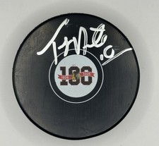 Tony Amonte (Chicago Blackhawks) Signed BLACKHAWKS CENTENNIAL LOGO PUCK