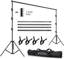 10 x 10Ft Photo Video Studio Heavy Duty Adjustable Muslin Backdrop Stand