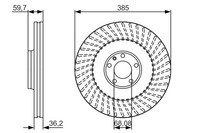 Bosch 0 986 479 A31 Bremsscheibe BelüFtet FüR Audi 385 Mm 5-Loch