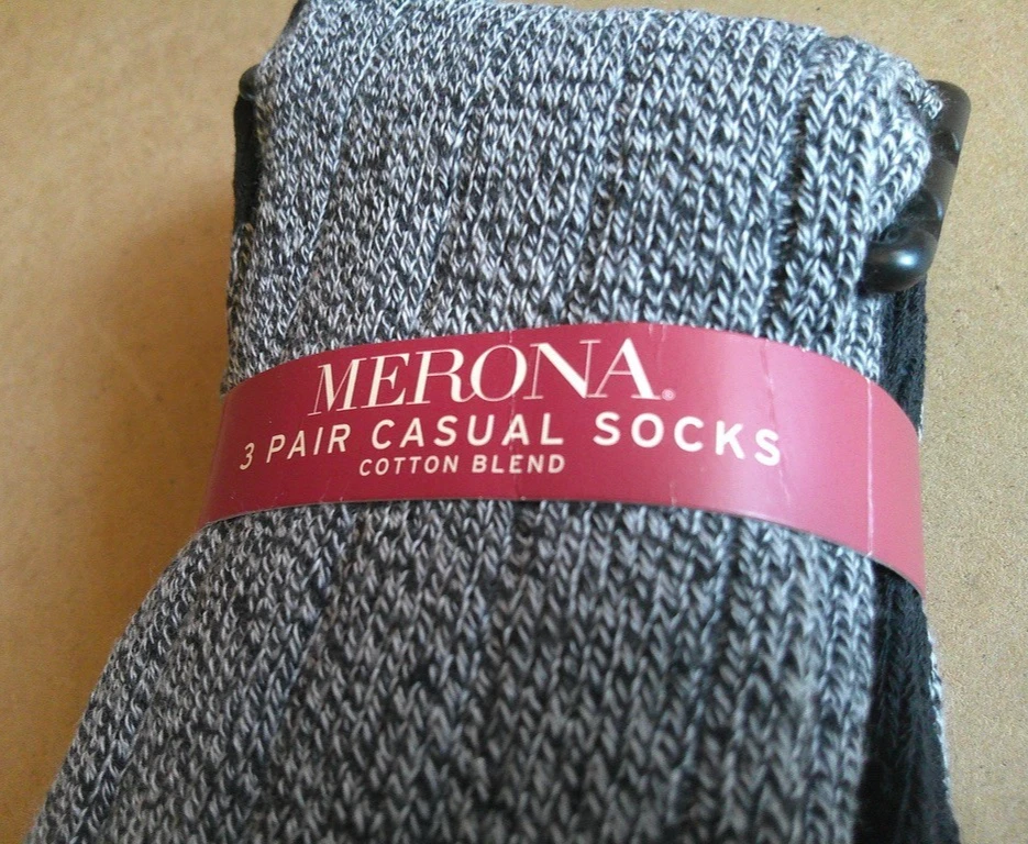 MERONA 3-pack Casual Socks Unisex One Size Cotton Blend - Image 2 of 4