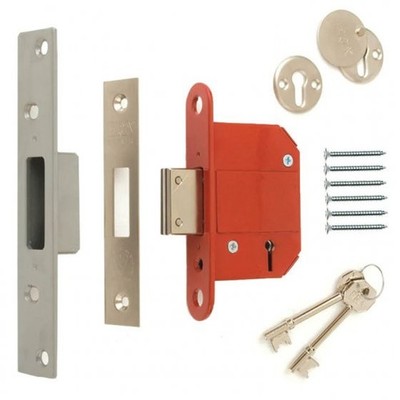  ERA Fortress 5 Hebel Einsteckschloss 2 1/2'' (64 mm) - Satiniert - (261-51)