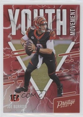 2021 Panini Prestige Youth Movement Xtra Points Red /299 Joe Burrow #YM-17 n0c